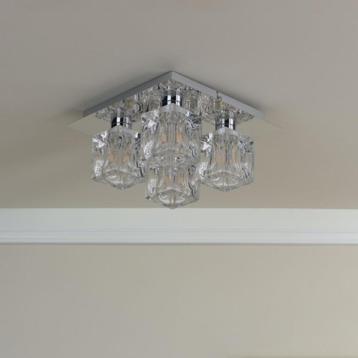 Coraline 4-Light Polished Chrome Flush Ceiling Light – image 2