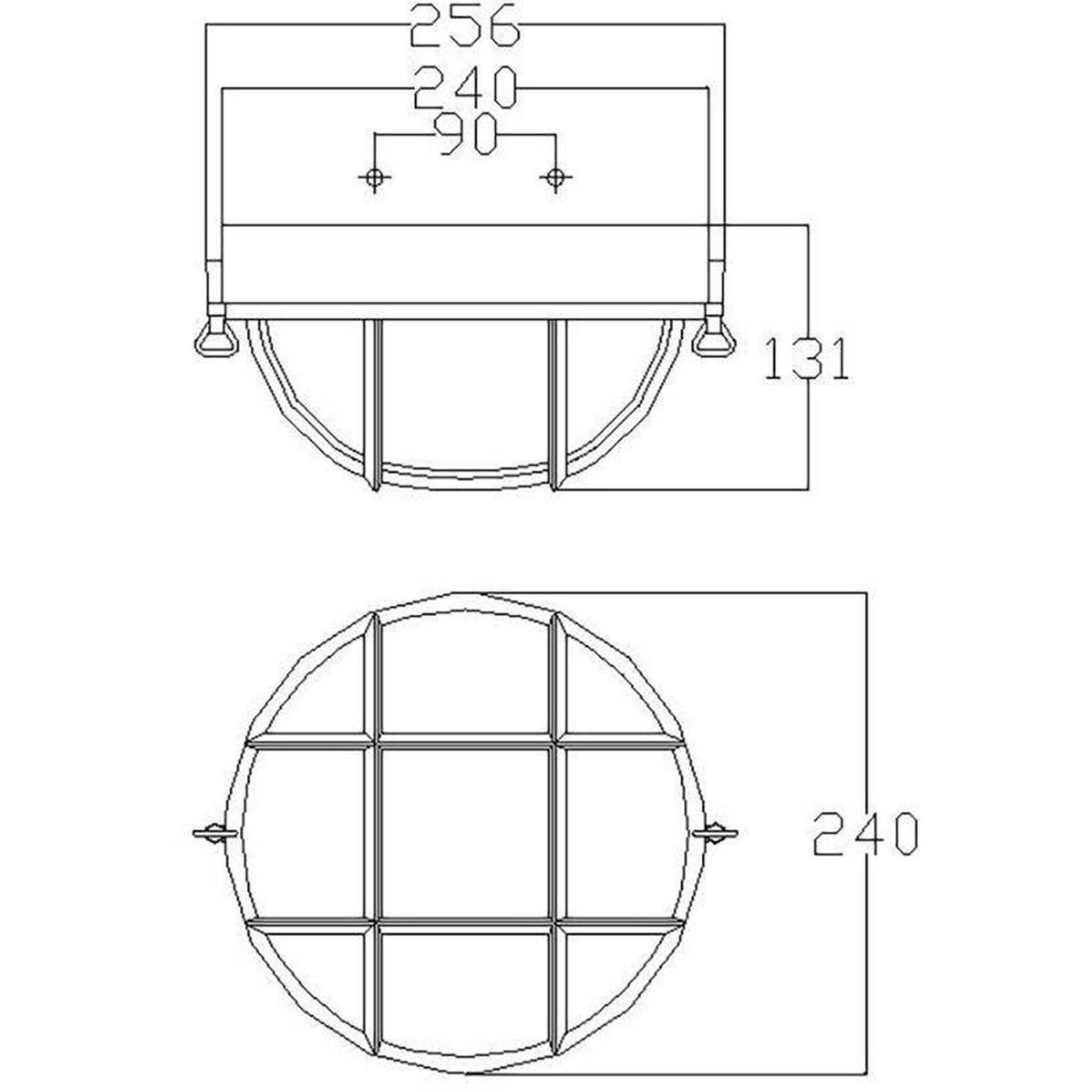 Marina 2 Light Bathroom Flush Mount Ceiling Light Silver IP44, E27 - Silver – image 2