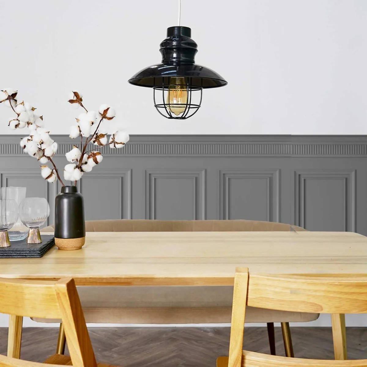 Penglai Fishermans Black Ceiling Pendant Shade - Black – image 2