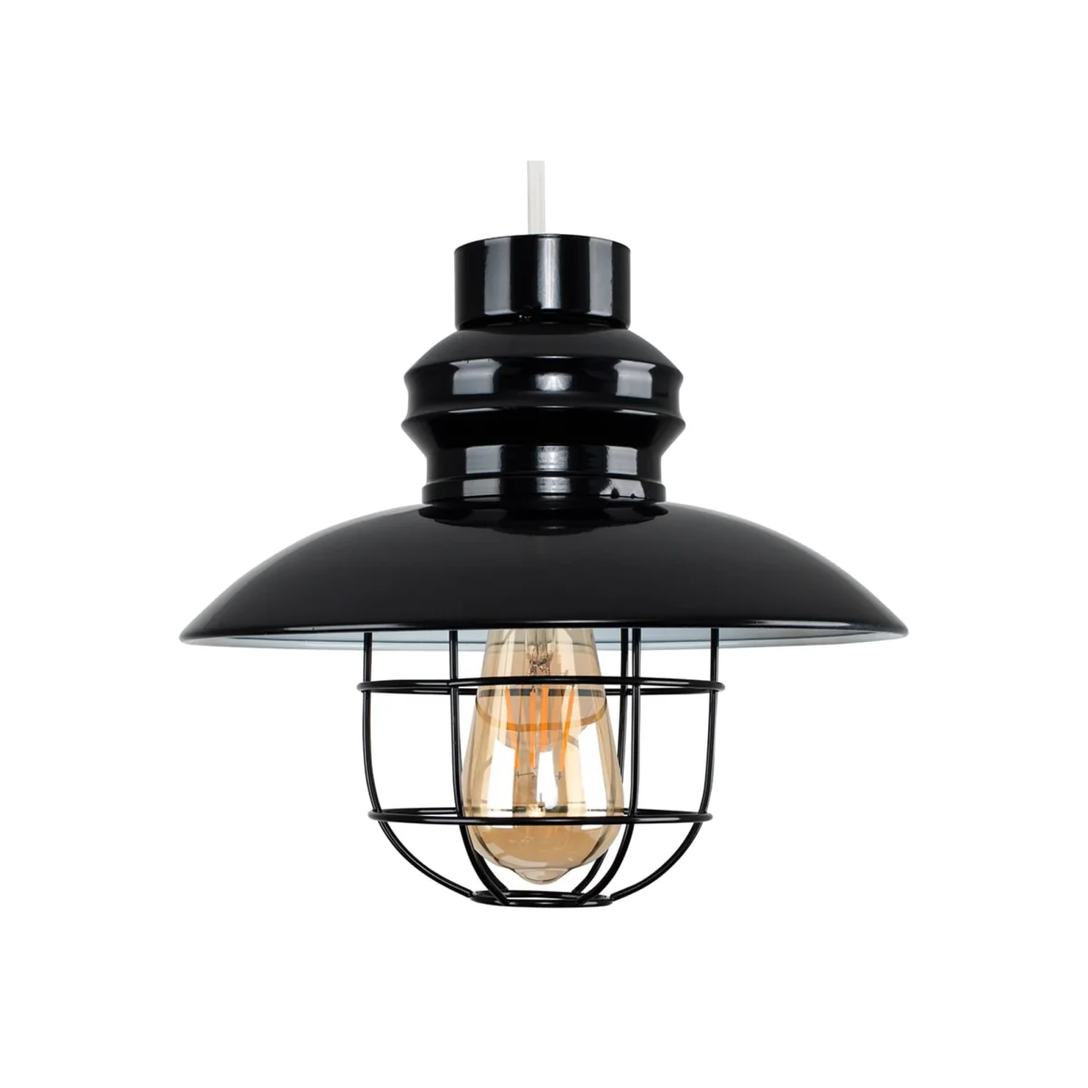 Penglai Fishermans Black Ceiling Pendant Shade - Black – image 1