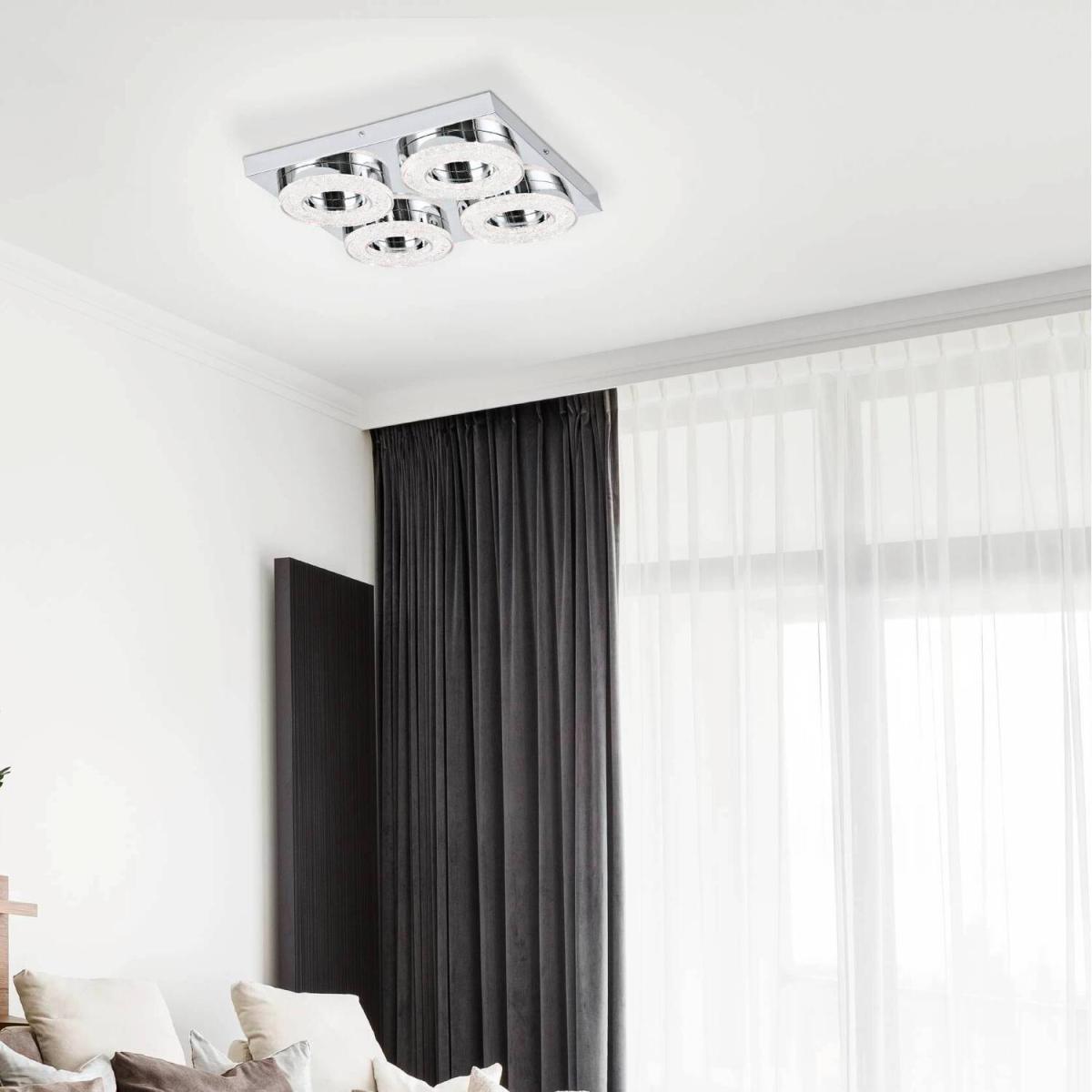 EGLO Fradelo LED WallCeiling 4 Light Circle - Grey – image 2