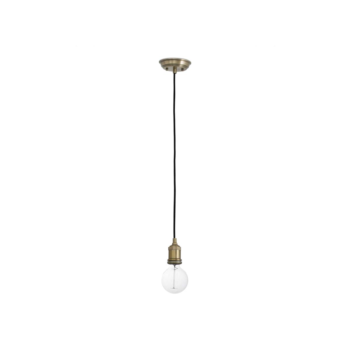 Art 1 Light Ceiling Pendant - Antique Brass