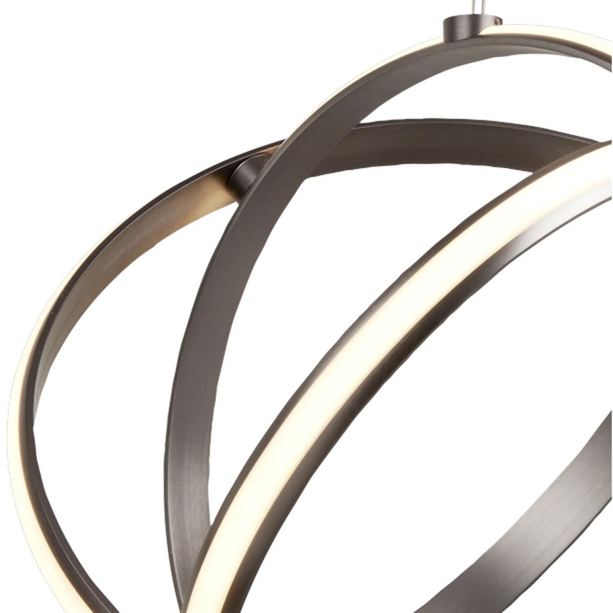 Carmen Satin Nickel 3Lt LED Pendant  - Nickel – image 2