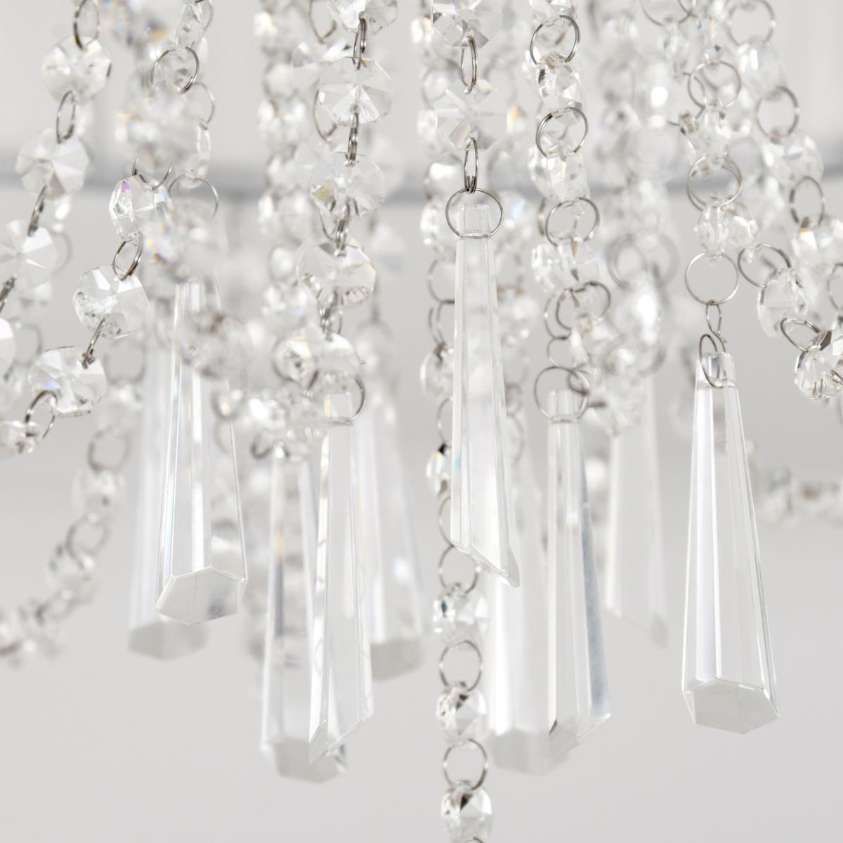 Metal Ceiling Light with Crystal Pendant – image 4