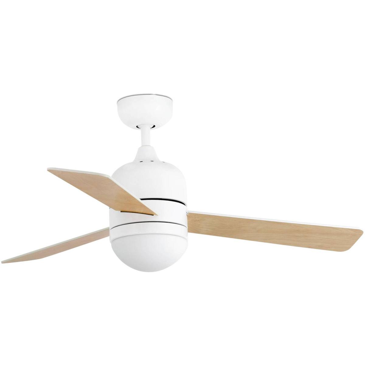 Cebu 2 Light Small Ceiling Fan White, Maple with Light, E14 - White – image 2