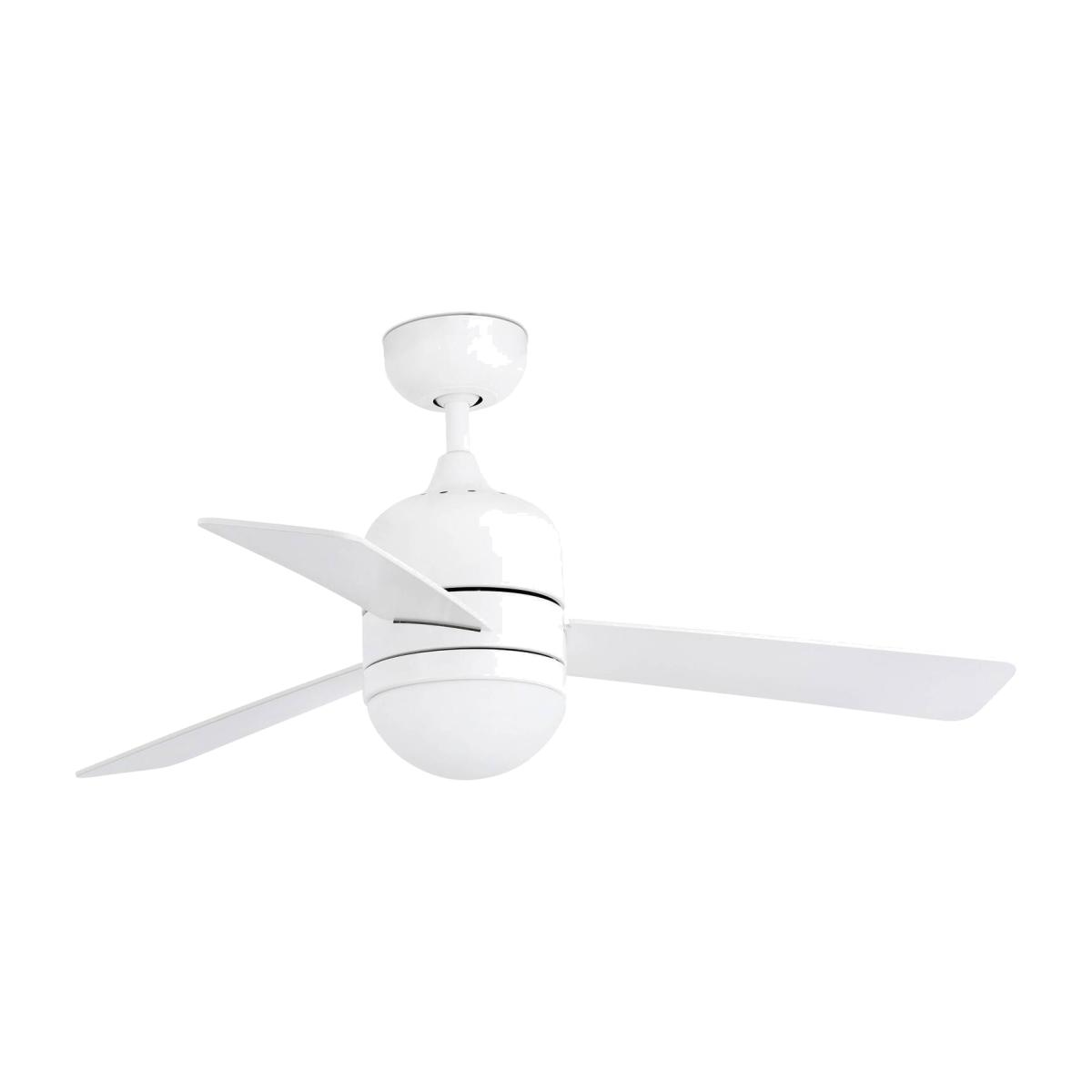 Cebu 2 Light Small Ceiling Fan White, Maple with Light, E14 - White – image 1
