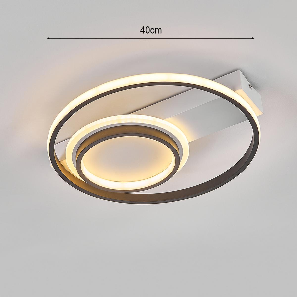 Round LED Semi Flush Light (Black frame) - Black / Cool White – image 13