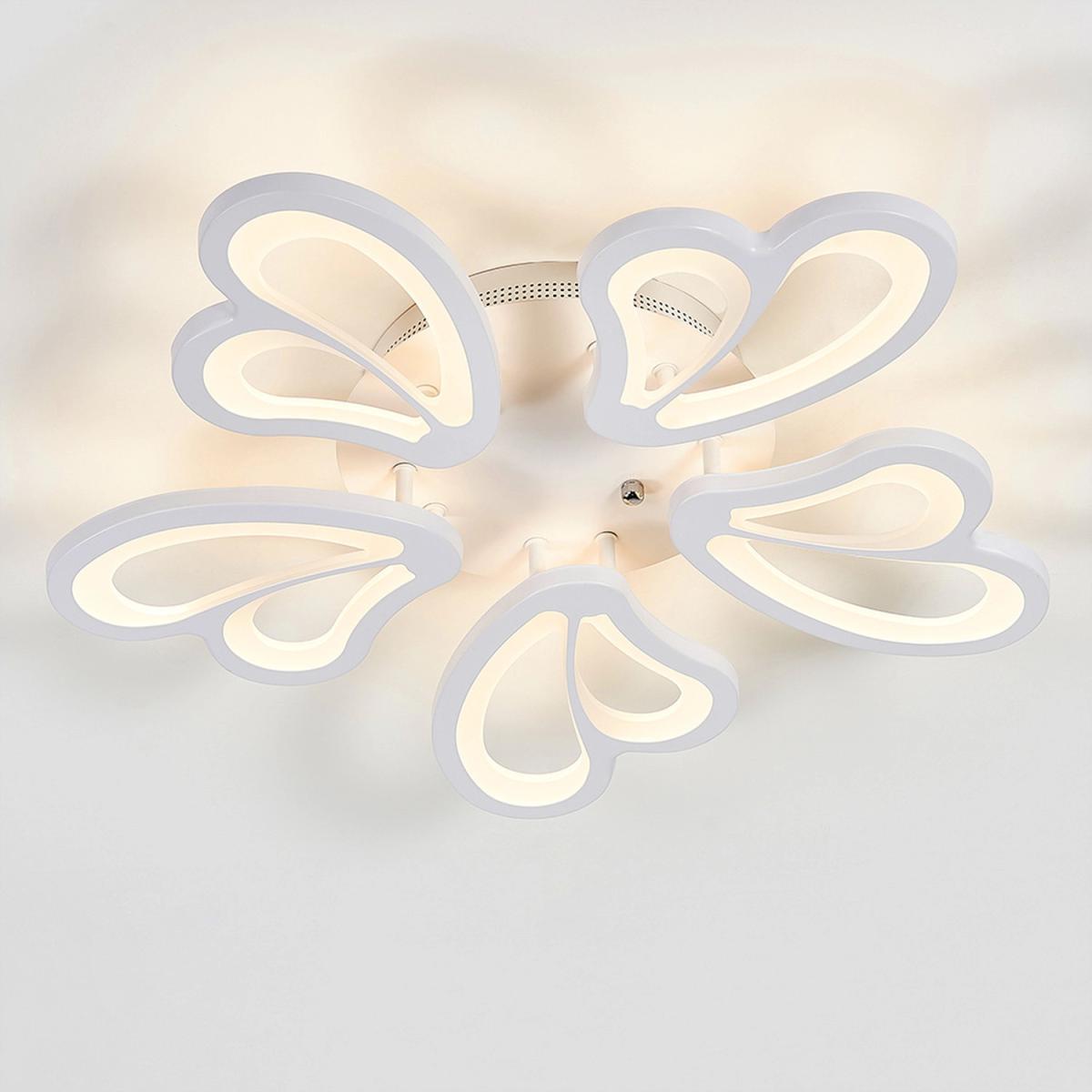 5 Lights Flower Shape LED Ceiling Light  - White  / Cool White – image 4