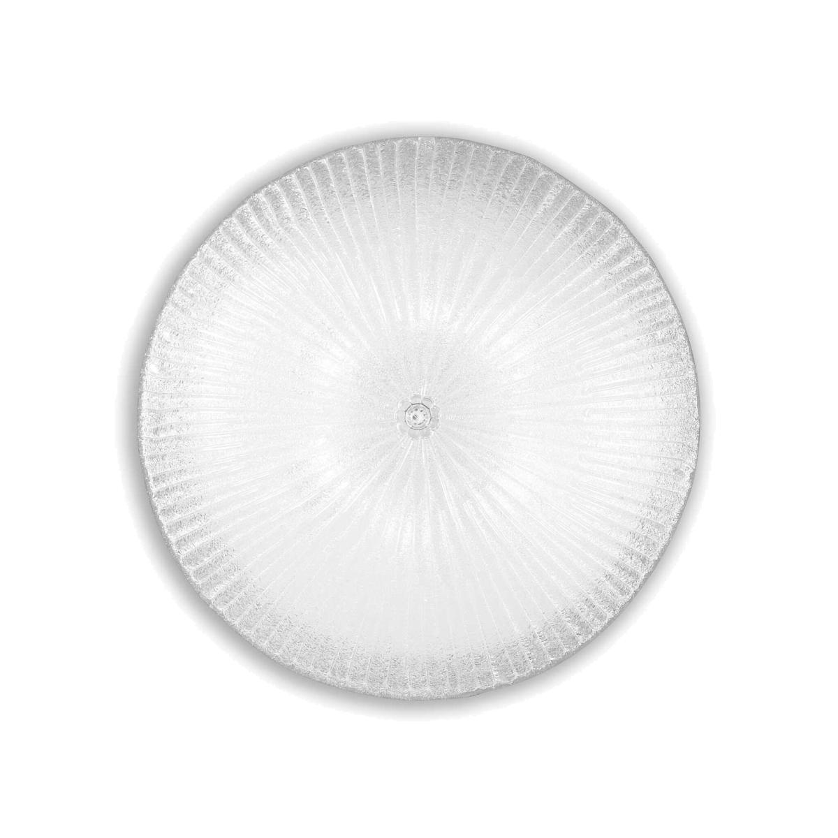 Shell 6 Light Indoor Flush Wall Ceiling Light Chrome with Clear Glass, E27 - Chrome
