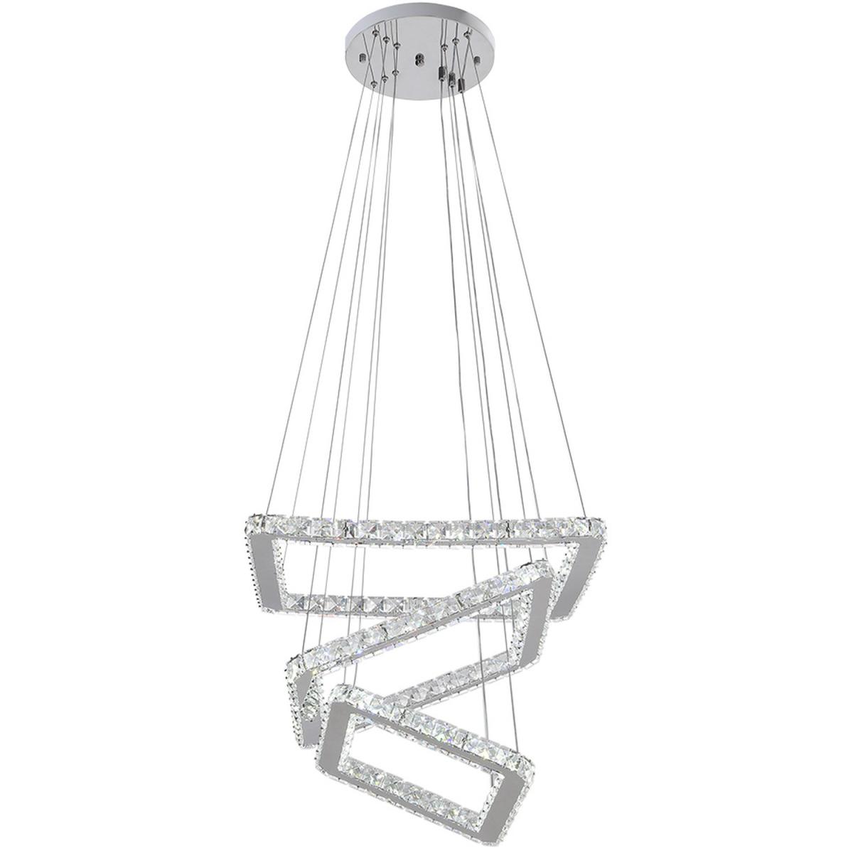 Squared Crystal LED Pendant Light - Cool White – image 9