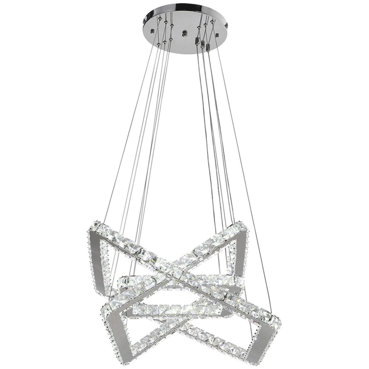 Squared Crystal LED Pendant Light - Cool White – image 10