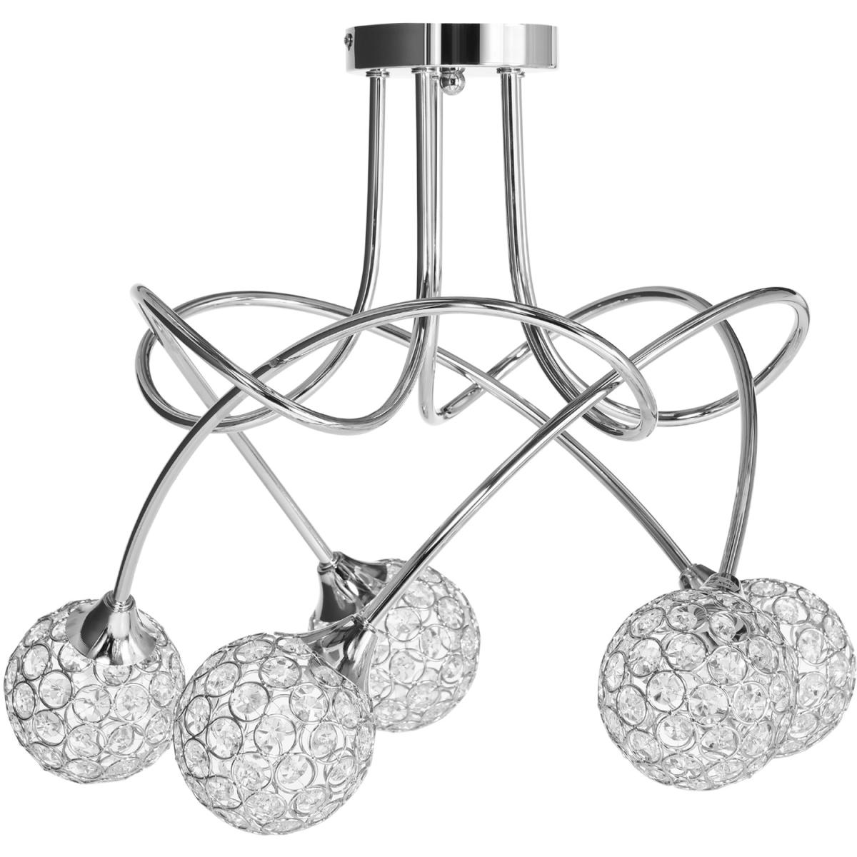 Modern Ball Chandelier Ceiling Light for Living Room - Silver – image 8