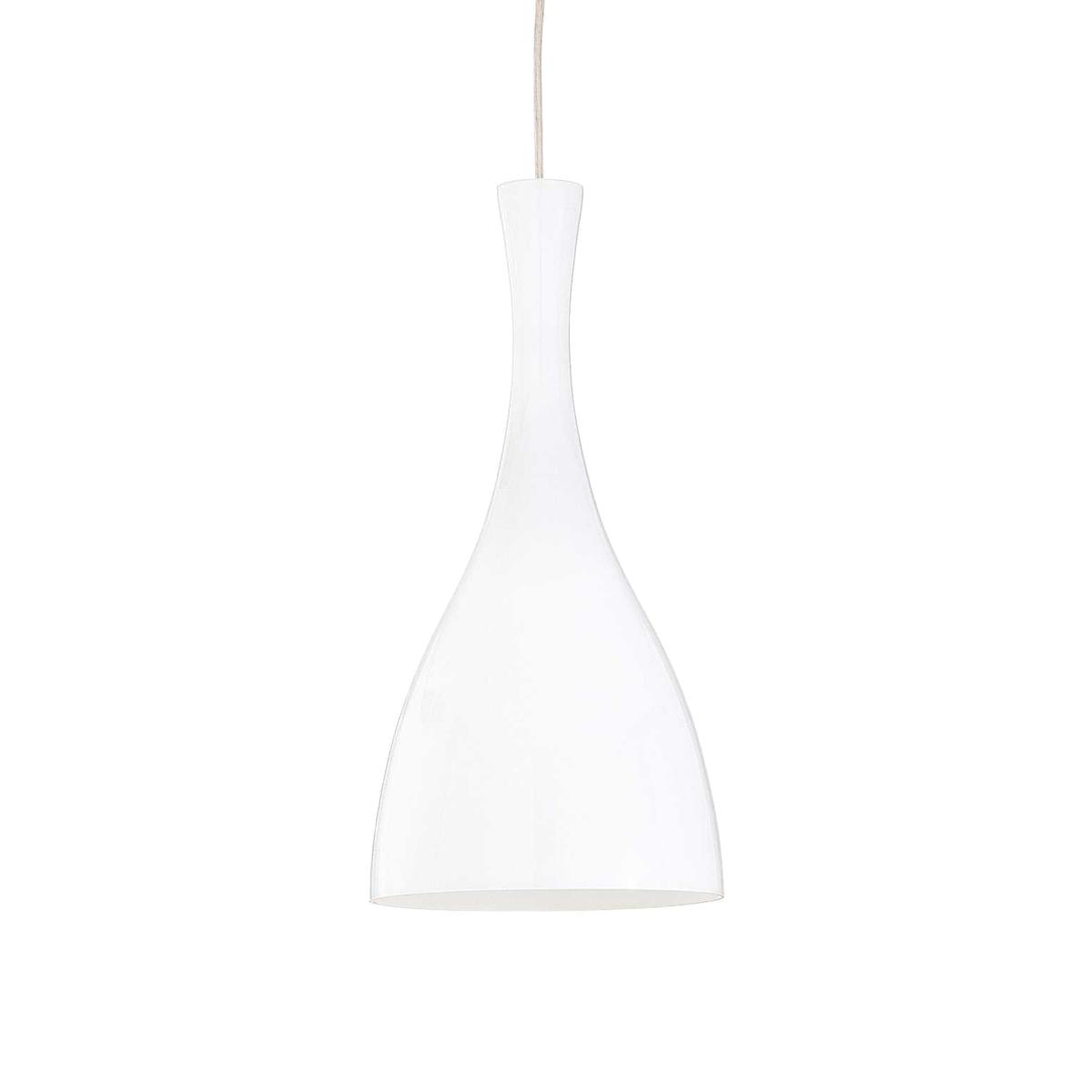 Olimpia 1 Light Dome Ceiling Pendant - White