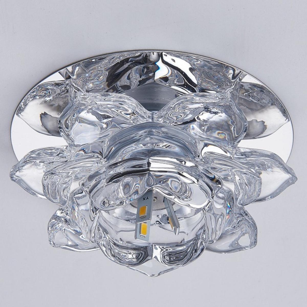 Rose Modern Crystal LED Ceiling Light - White / 5W / Chrome Crystal Steel – image 3