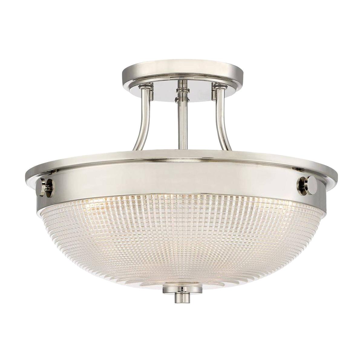 Mantle 2 Light Semi-Flush - Polished Nickel, E27 - Polished Nickel