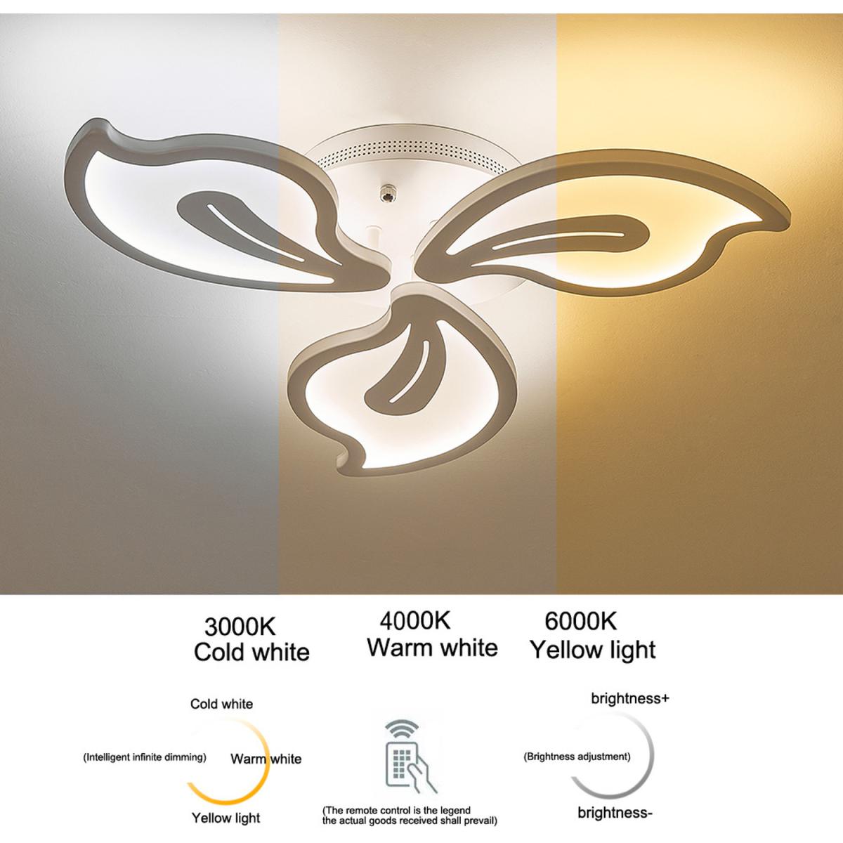 LED Semi Flush Ceiling Light - White / Dimmable – image 5