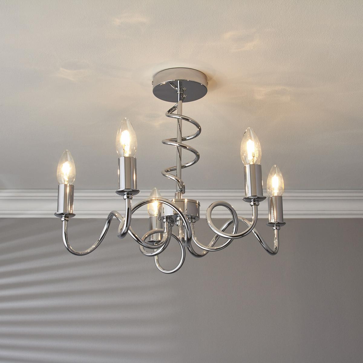 Chrome 5 Light Spiral Flush Fitting – image 3