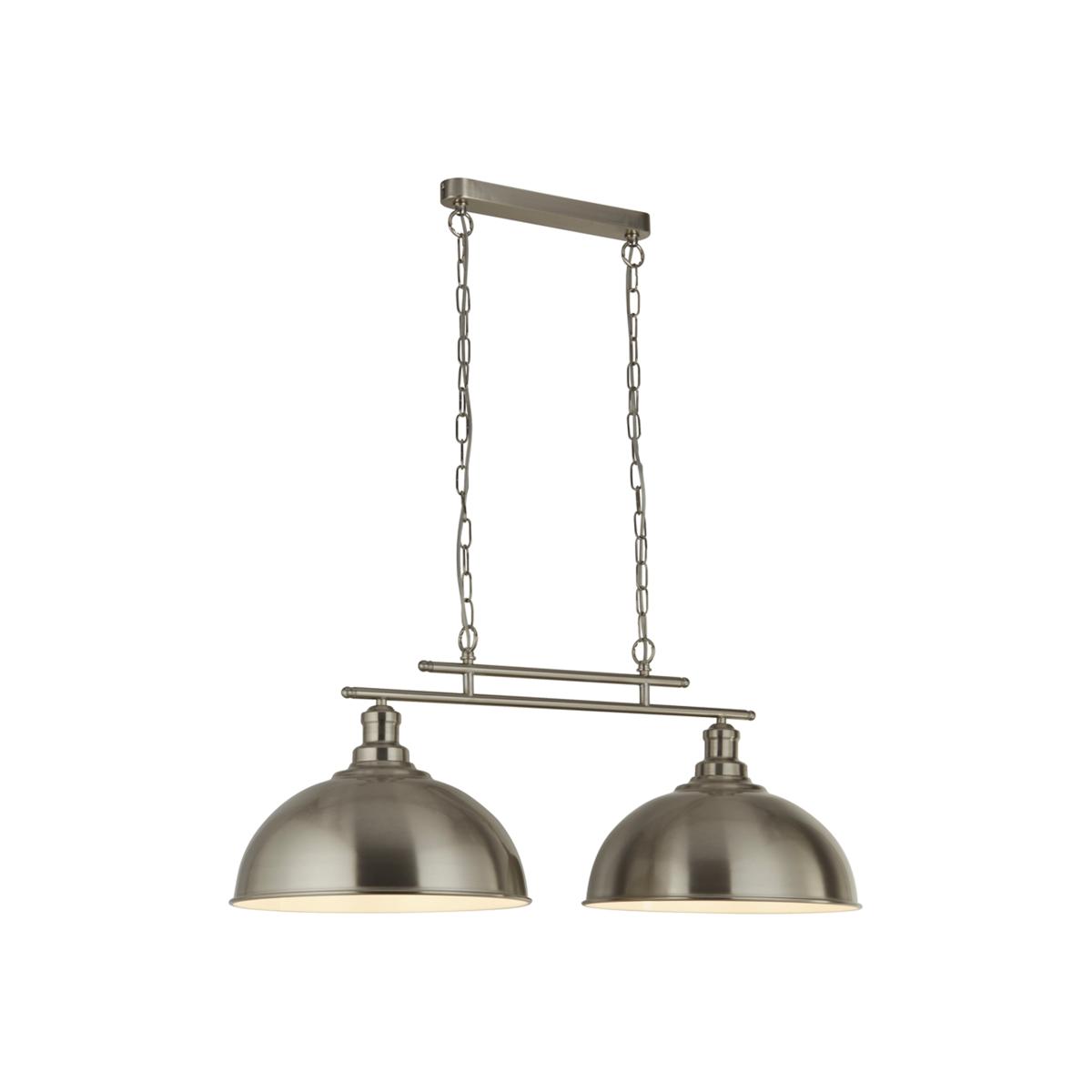Georgetown Satin Silver 2Lt Bar Pendant - Silver – image 1