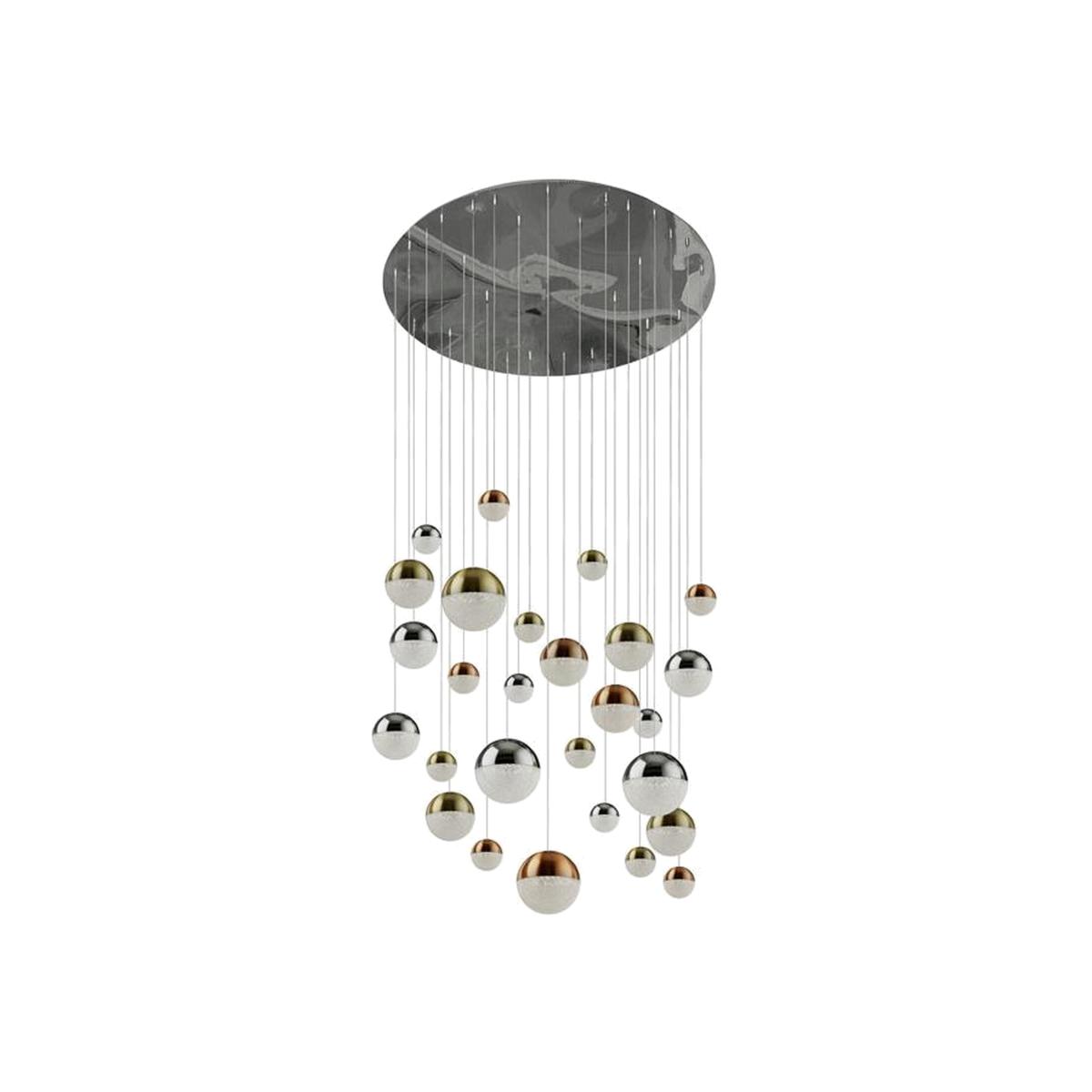 Planets 27 Light Copper, Chrome, Satin Brass Caps Crystal Sand 4000K - Chrome – image 1