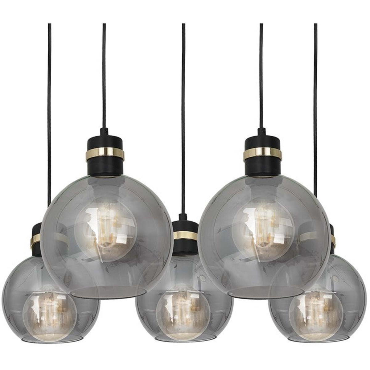 Milagro Pendant Lamp Omega Black  Gold 5XE27  Rectangle - Black / Gold – image 3