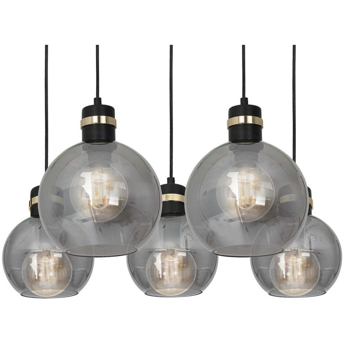 Milagro Pendant Lamp Omega Black  Gold 5XE27  Rectangle - Black / Gold – image 4