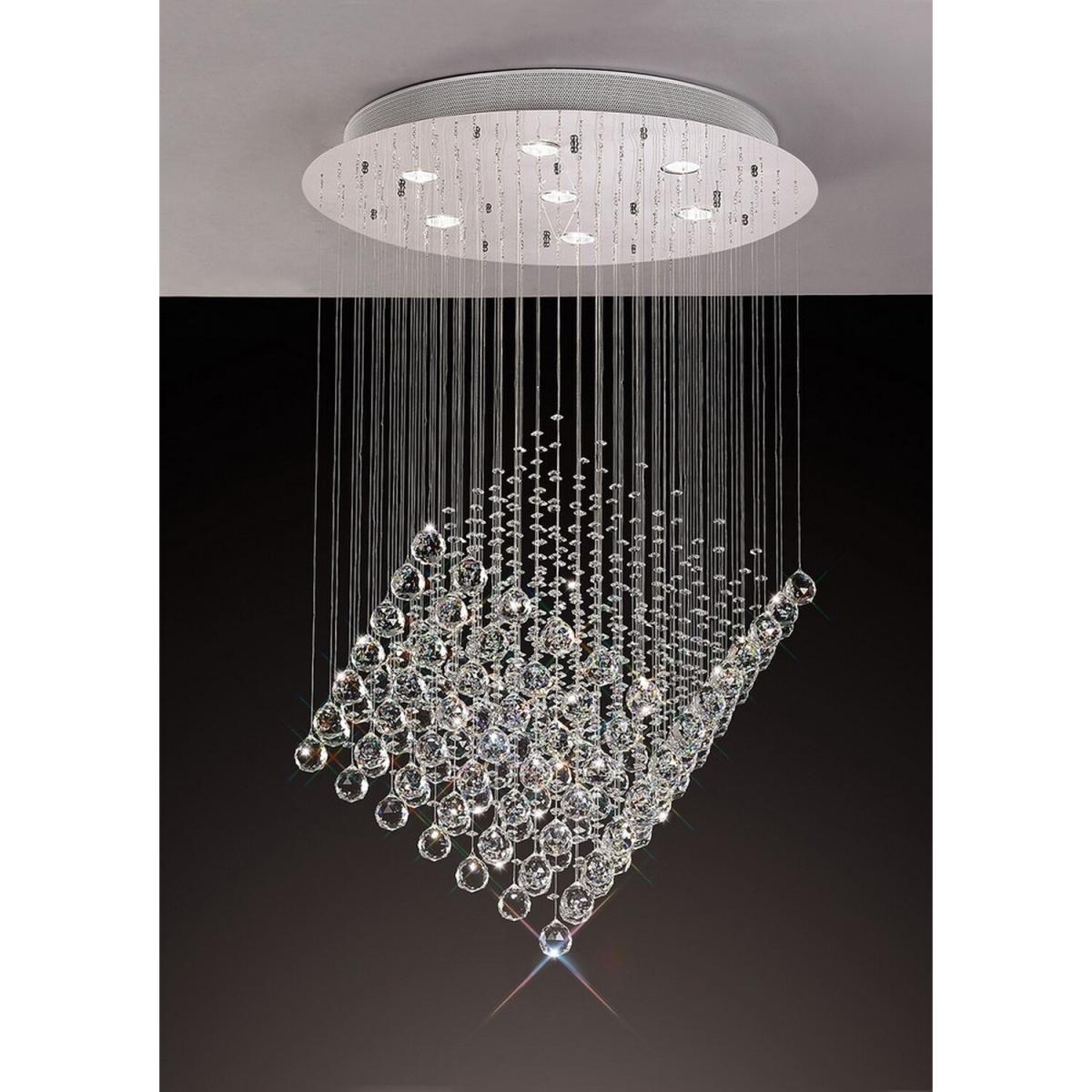 Colorado Ceiling Cluster Pendant Diamond 7 Light Polished Chrome, Crystal - Polished Chrome – image 2