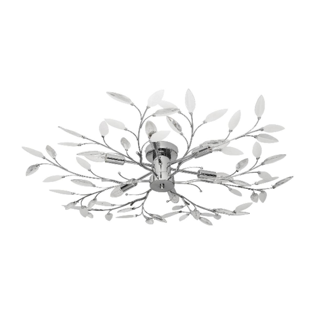 Leaf 6 Light Fitting - Silver