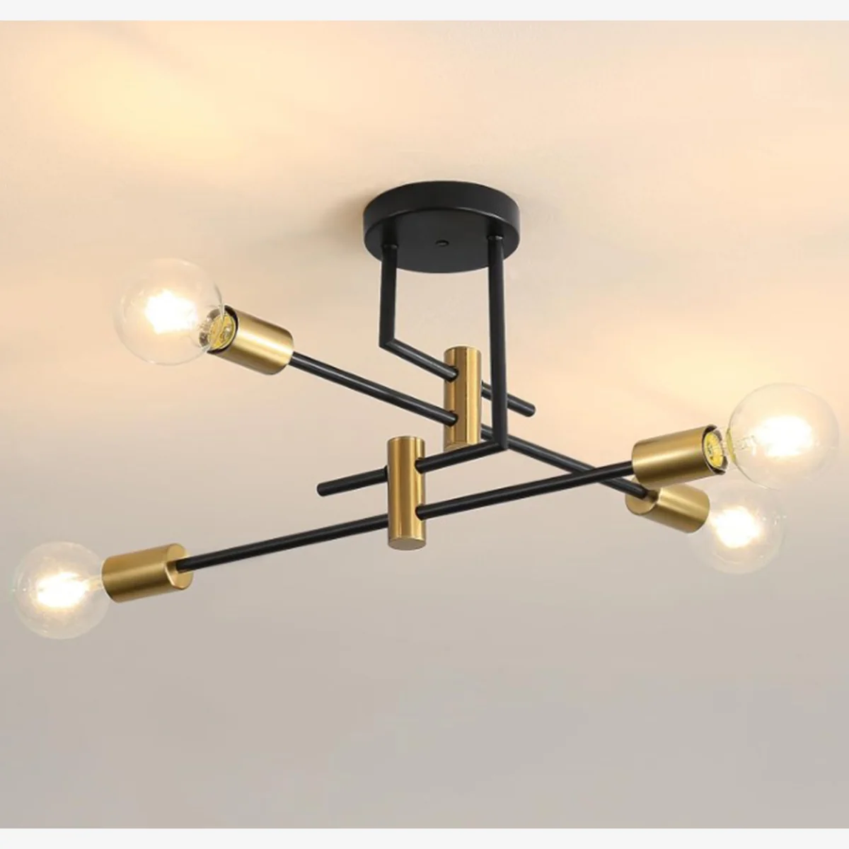 4 Light Semi Flush Mount Ceiling Light