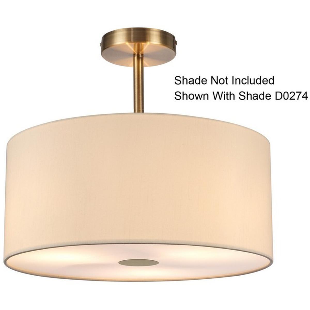Baymont Antique Brass 3 Light E27 Semi Flush Ceiling Fixture - Antique Brass – image 4
