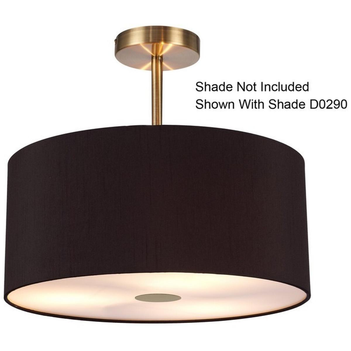 Baymont Antique Brass 3 Light E27 Semi Flush Ceiling Fixture - Antique Brass – image 6