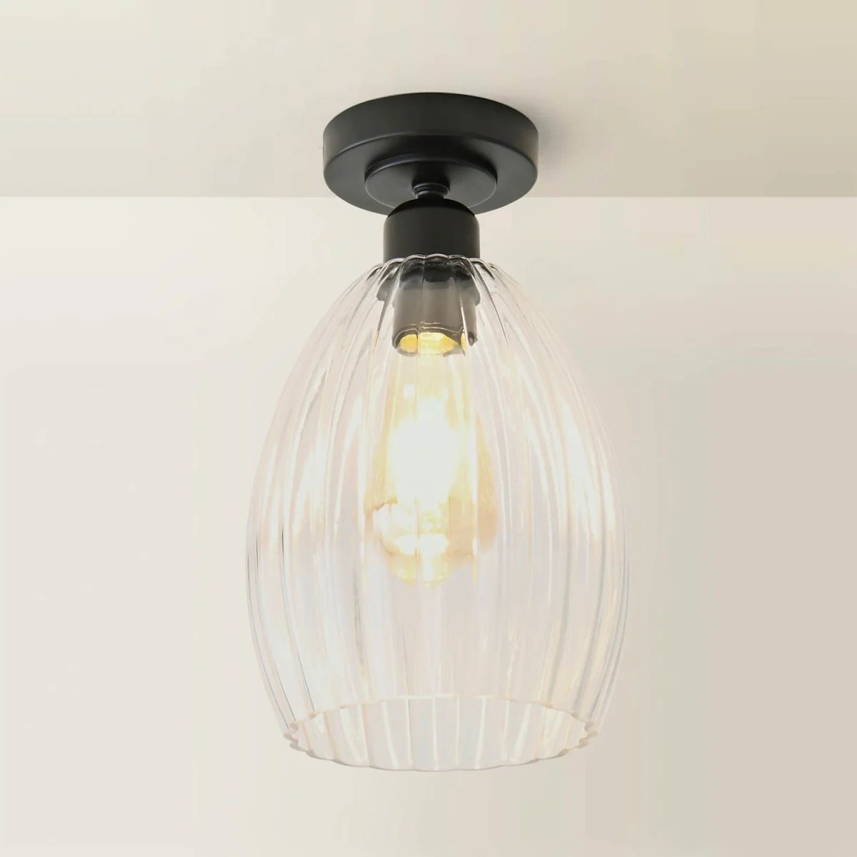 Helix Smoked Glass Integrated LED Ceiling Light - Smoked Glass – image 1