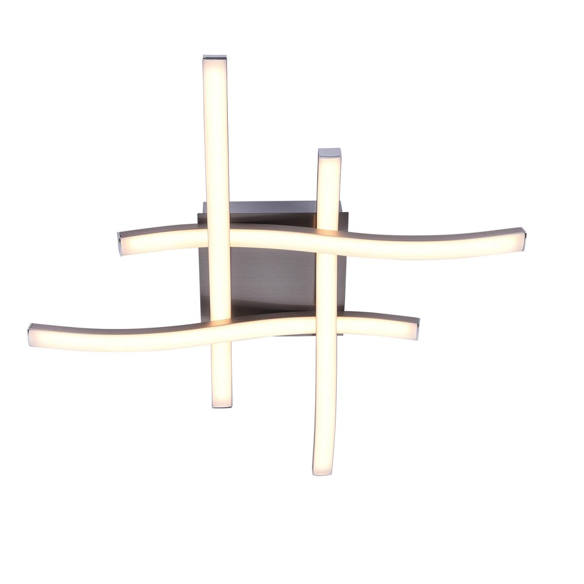 4-Light Linear LED Semi Flush Mount - Nickel – image 3