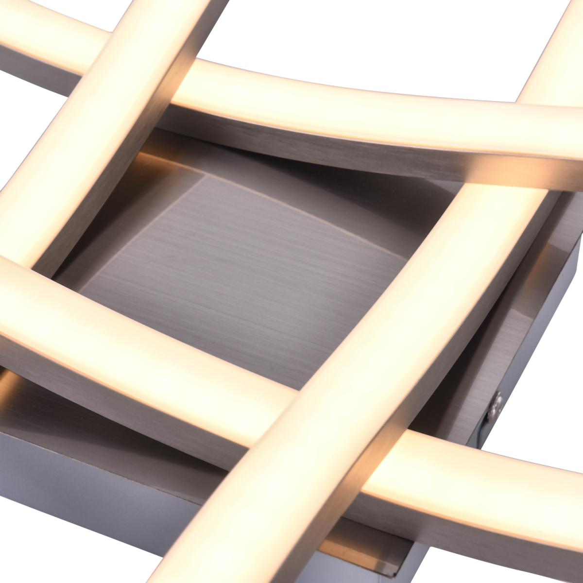 4-Light Linear LED Semi Flush Mount - Nickel – image 4