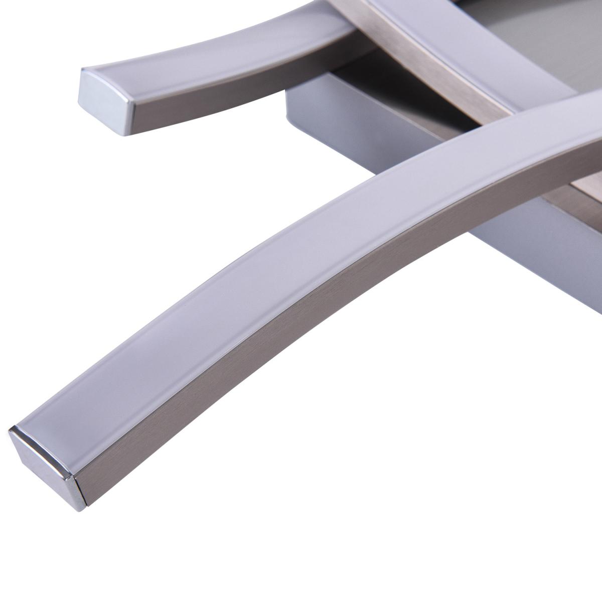 4-Light Linear LED Semi Flush Mount - Nickel – image 5
