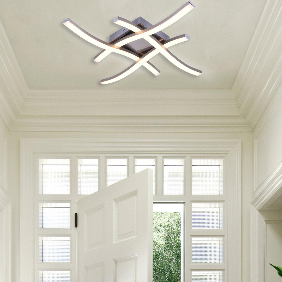 4-Light Linear LED Semi Flush Mount - Nickel – image 6