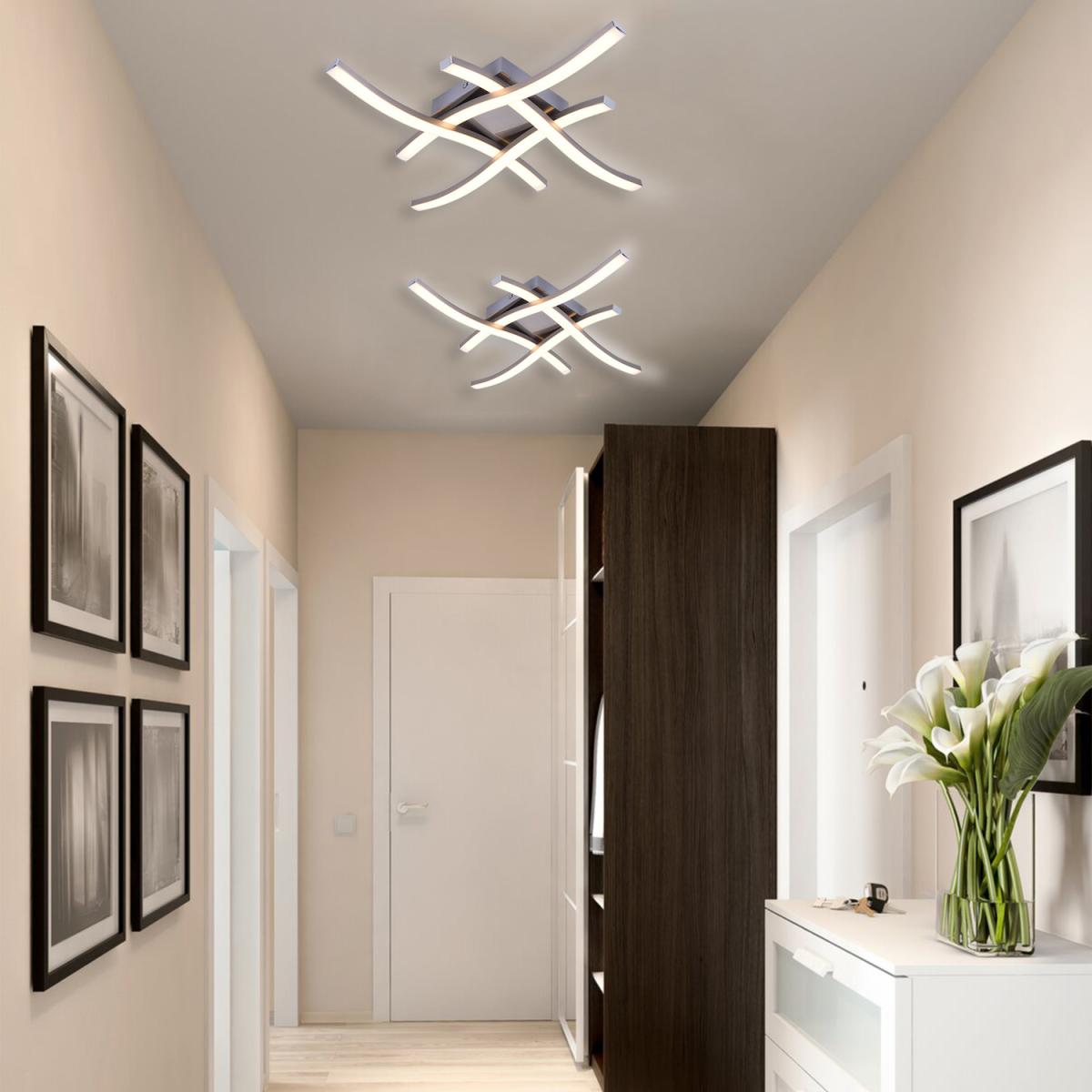 4-Light Linear LED Semi Flush Mount - Nickel – image 7