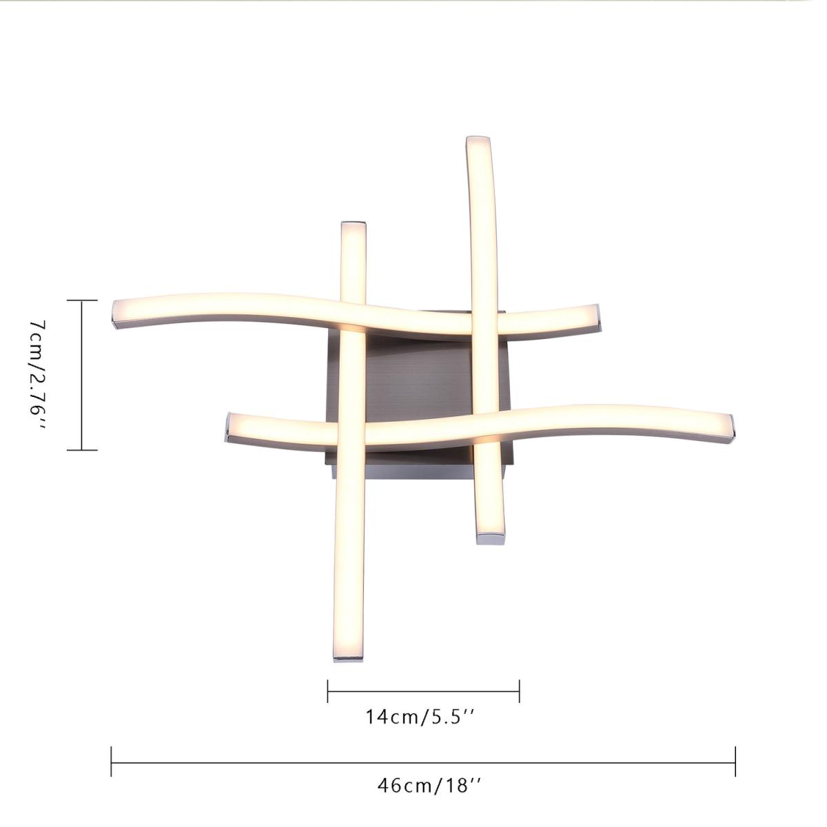 4-Light Linear LED Semi Flush Mount - Nickel – image 8