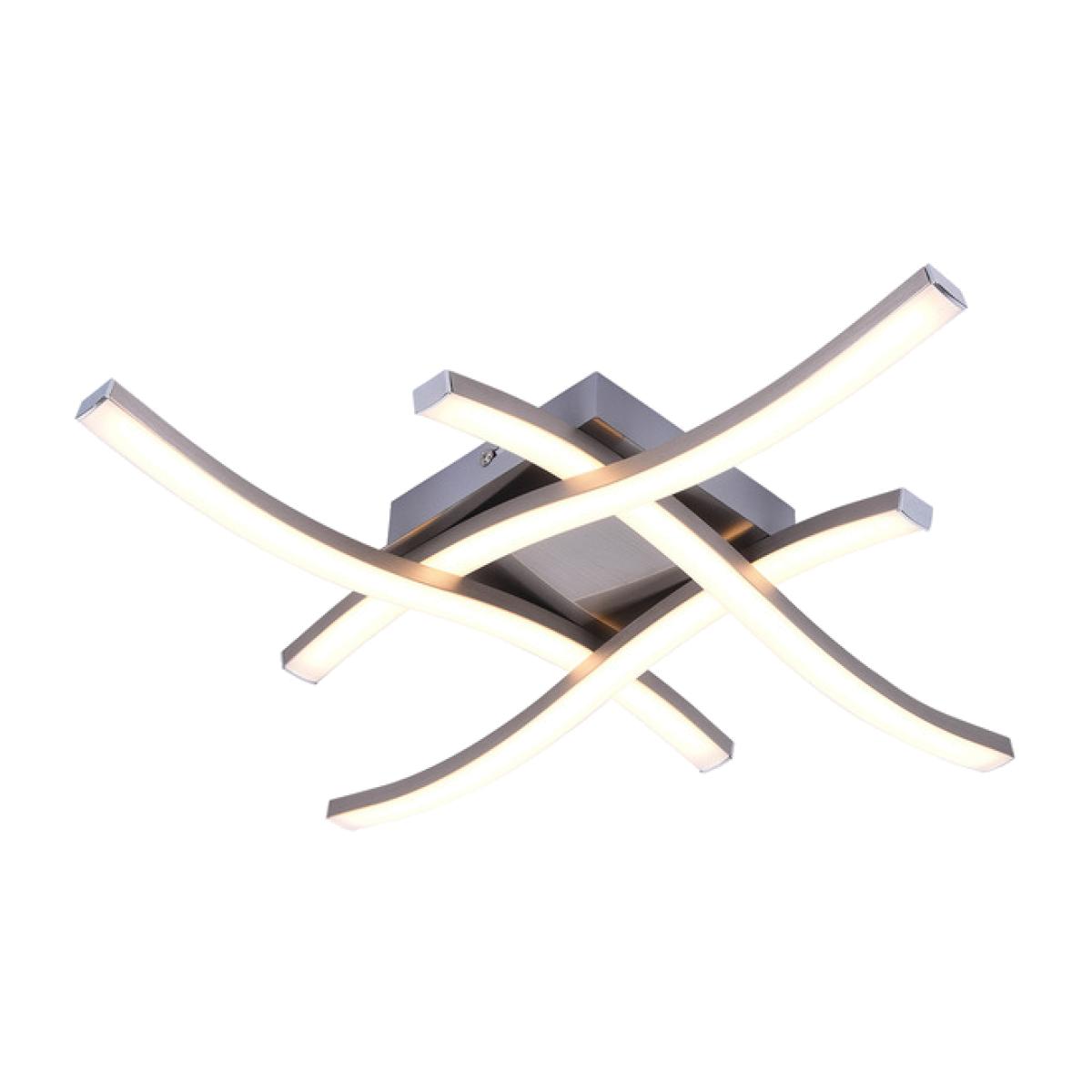4-Light Linear LED Semi Flush Mount - Nickel – image 1
