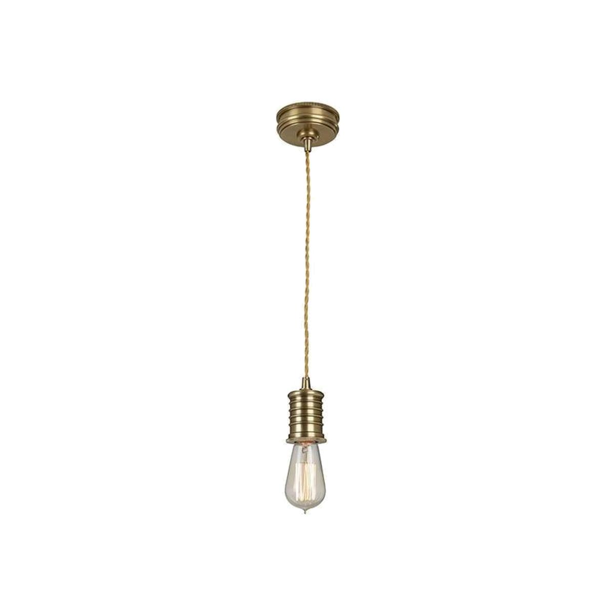 Douille 1 Light Ceiling Pendant Antique Brass, E27 - Antique Brass