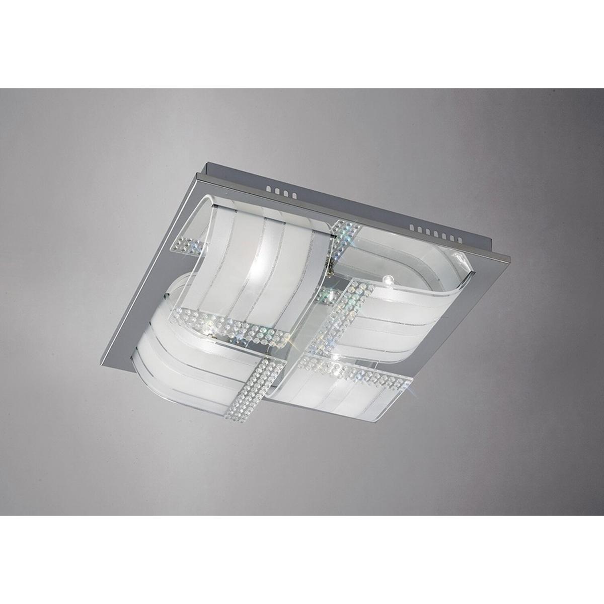 Charis Flush Ceiling Large 4 Light Polished Chrome, Glass, Crystal - Polished Chrome – image 2