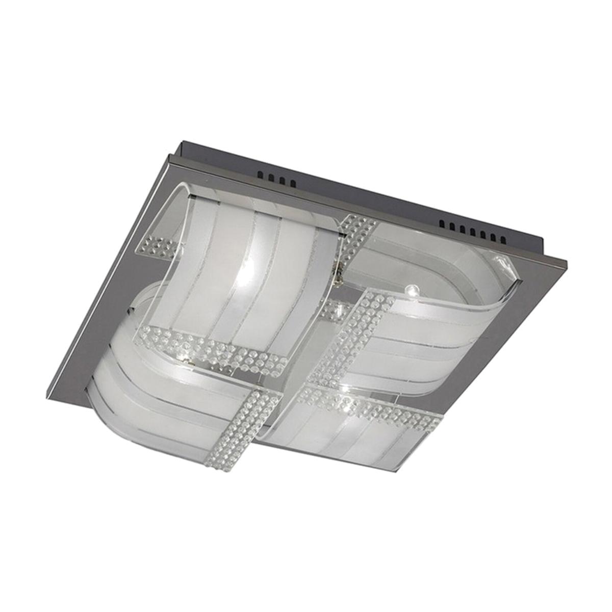 Charis Flush Ceiling Large 4 Light Polished Chrome, Glass, Crystal - Polished Chrome – image 1