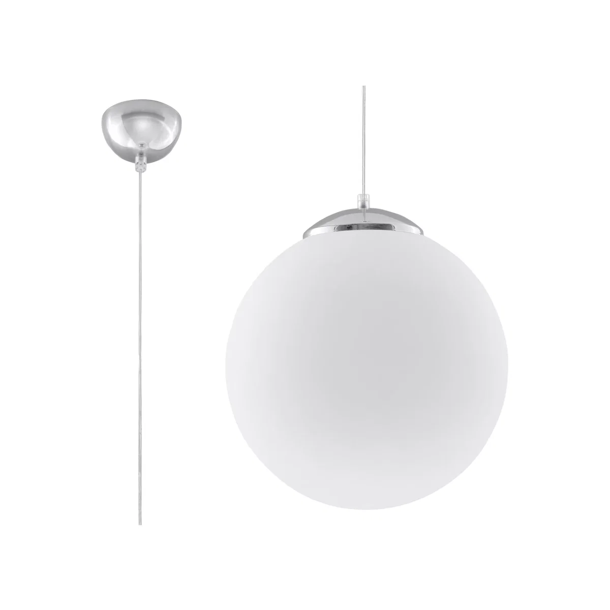Pendant lamp UGO 40 - white/chrome – image 1