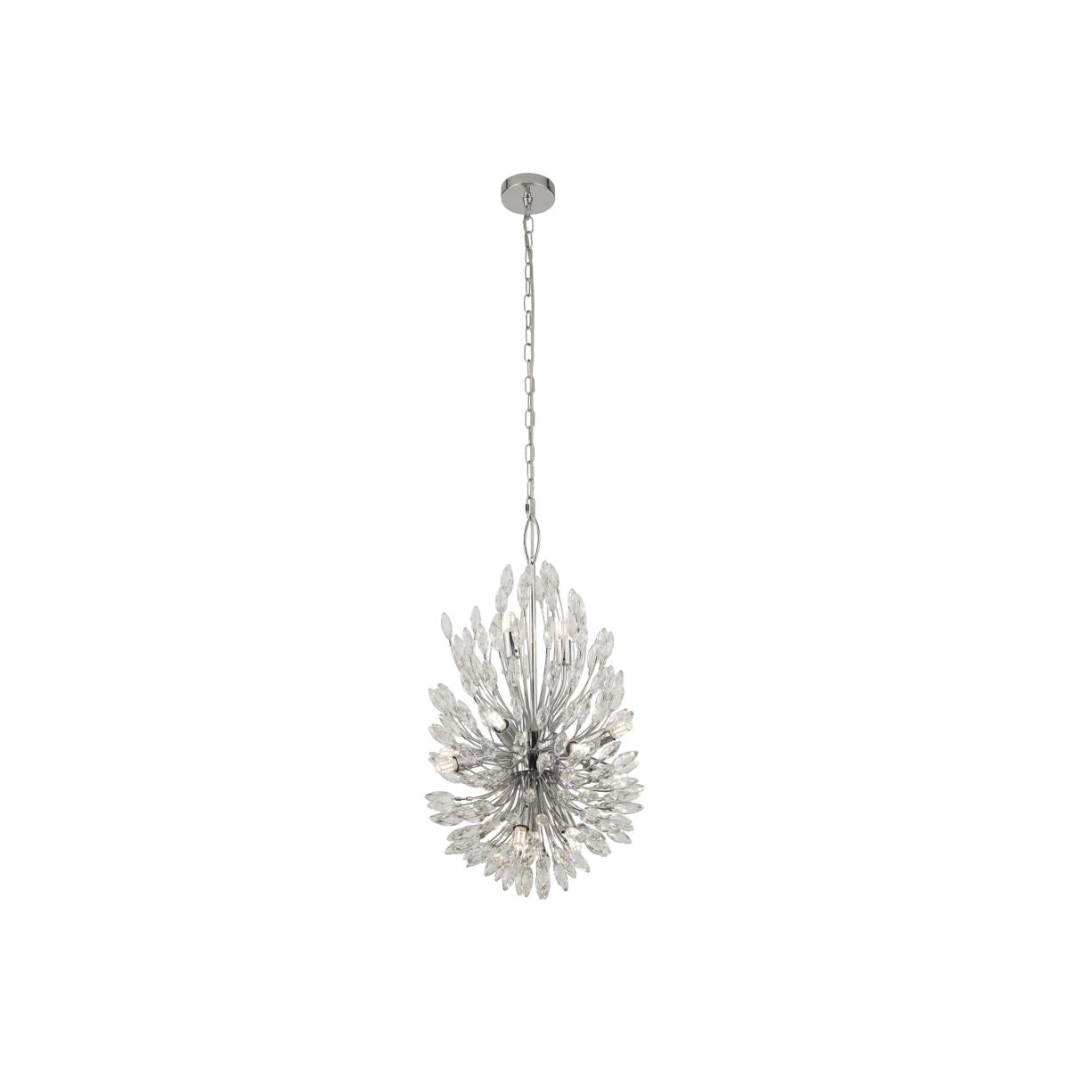 Peacock 14 Light Pendant - Chrome