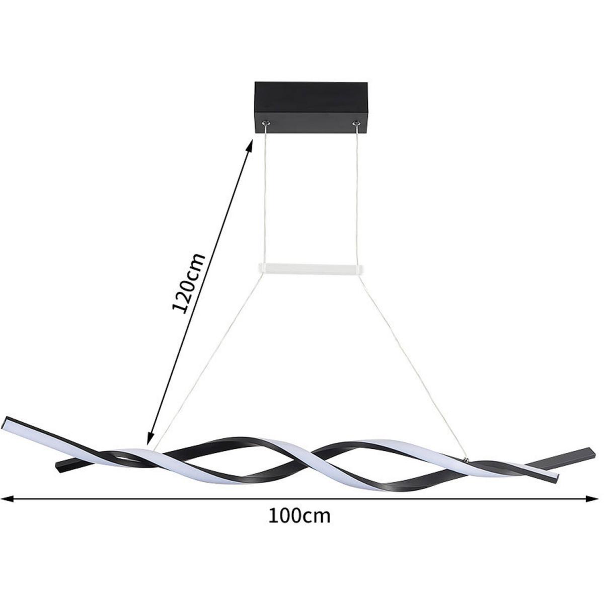 Spiral LED Pendant Light - Black / Cool White – image 4