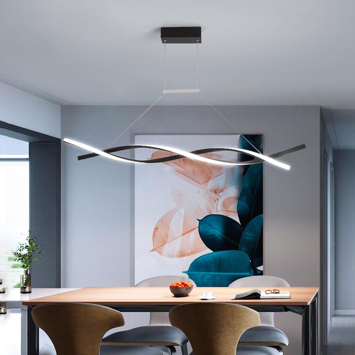 Spiral LED Pendant Light - Black / Cool White – image 5