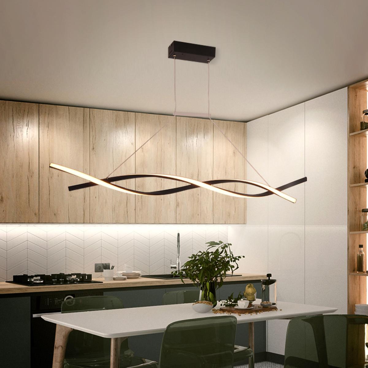 Spiral LED Pendant Light - Black / Cool White – image 7