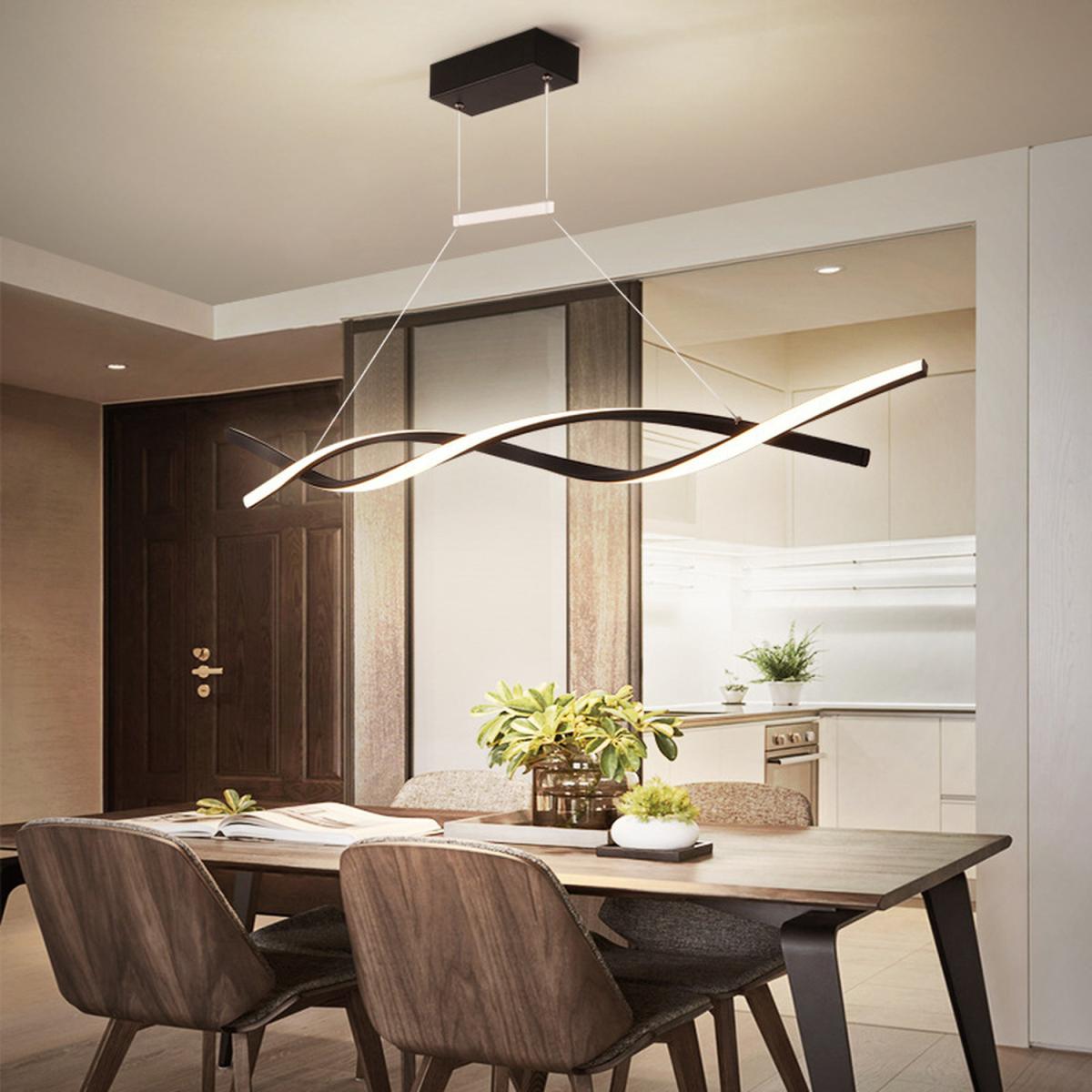 Spiral LED Pendant Light - Black / Cool White – image 9