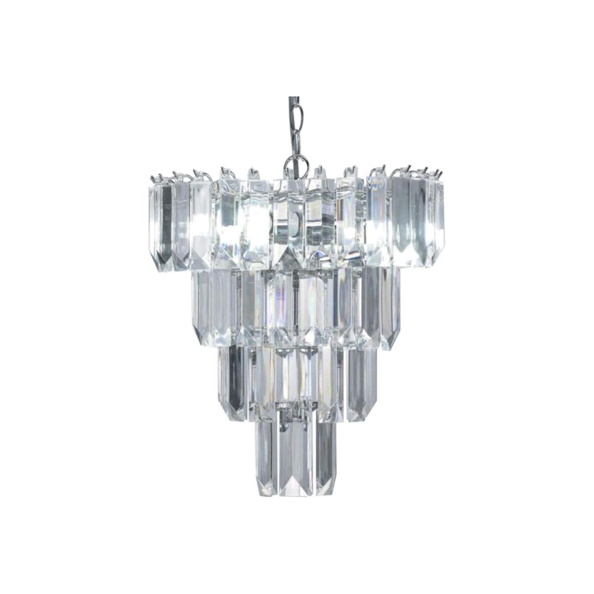 Chichester 4 Light Chrome Clear Acrylic Chandelier - Chrome