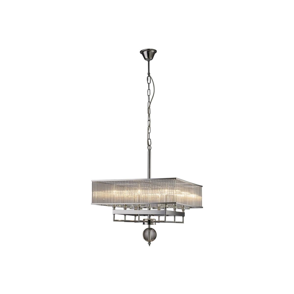 Vanessa Ceiling Pendant Square 8 Light Polished Chrome, Crystal - Polished Chrome – image 1