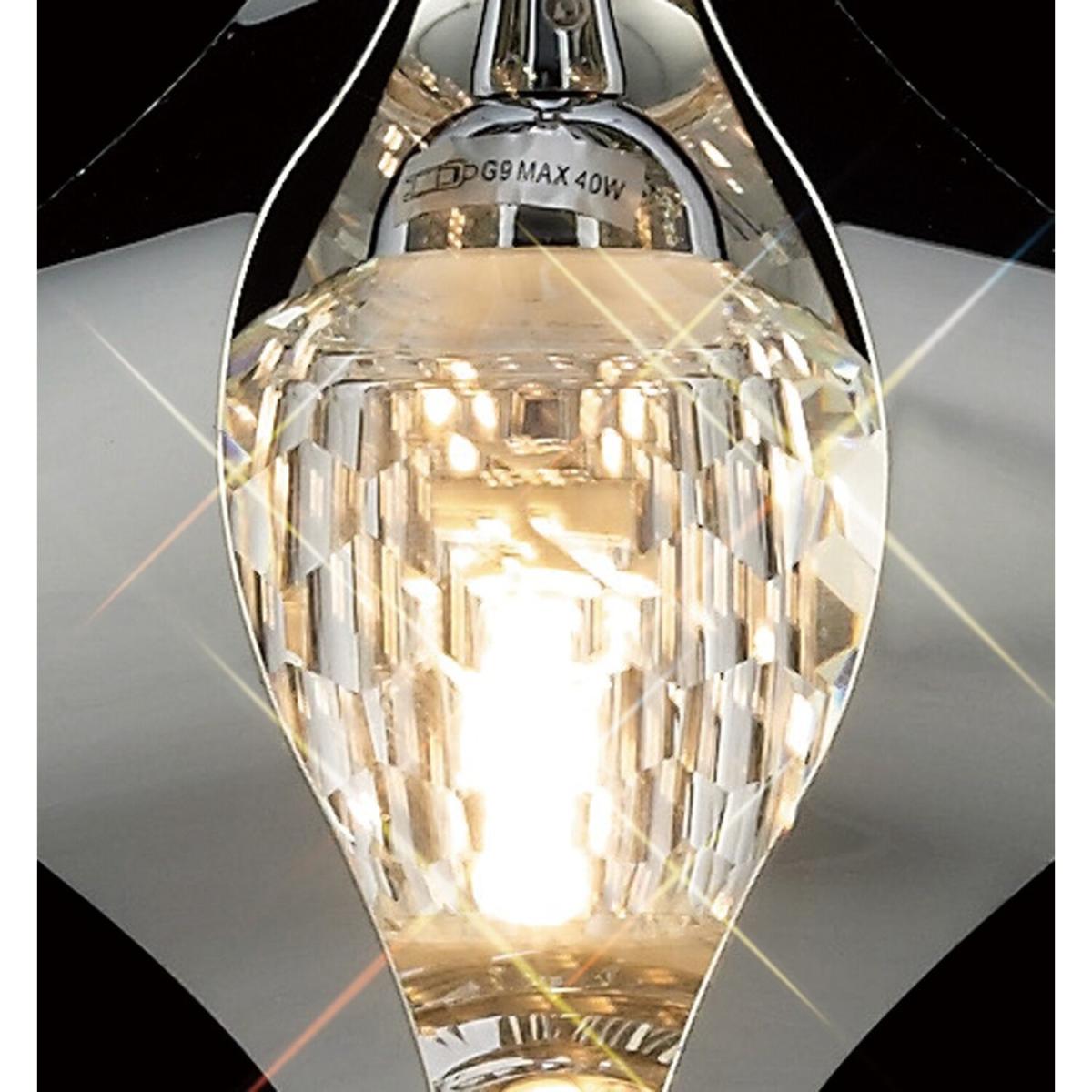 Amano Ceiling Cluster Pendant Round 3 Light Polished Chrome, Crystal - Polished Chrome – image 2